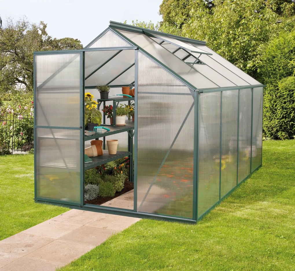 Vitavia Triton serre - 5m² - met 6 mm polycarbonaat - Donkergroen