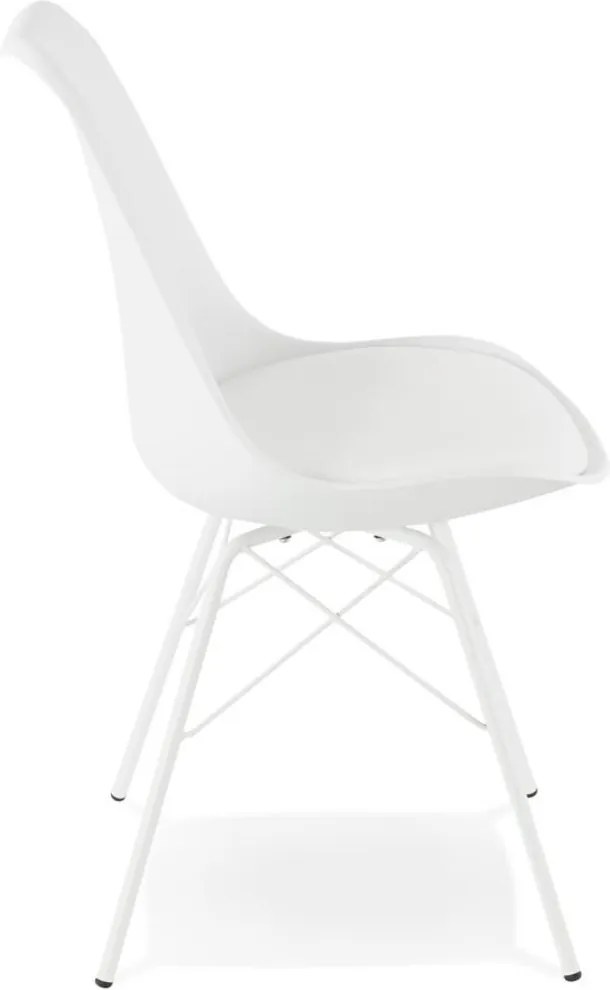 Design stoel 'BYBLOS' wit industriële stijl
