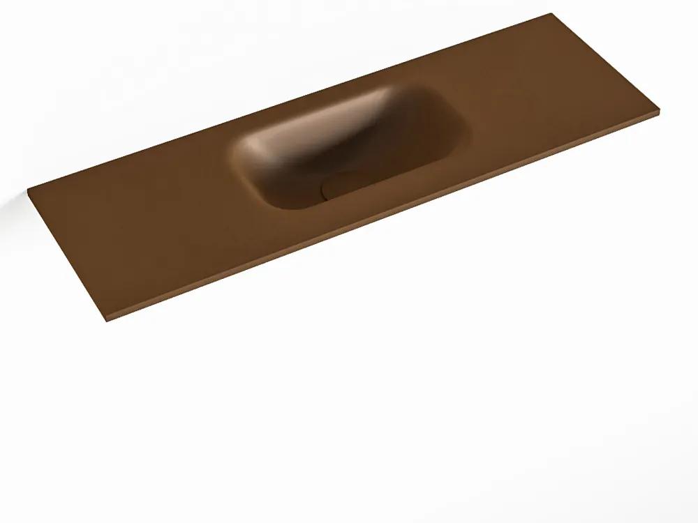 MONDIAZ EDEN Rust solid surface inleg wastafel voor toiletmeubel 70cm. Positie wasbak midden