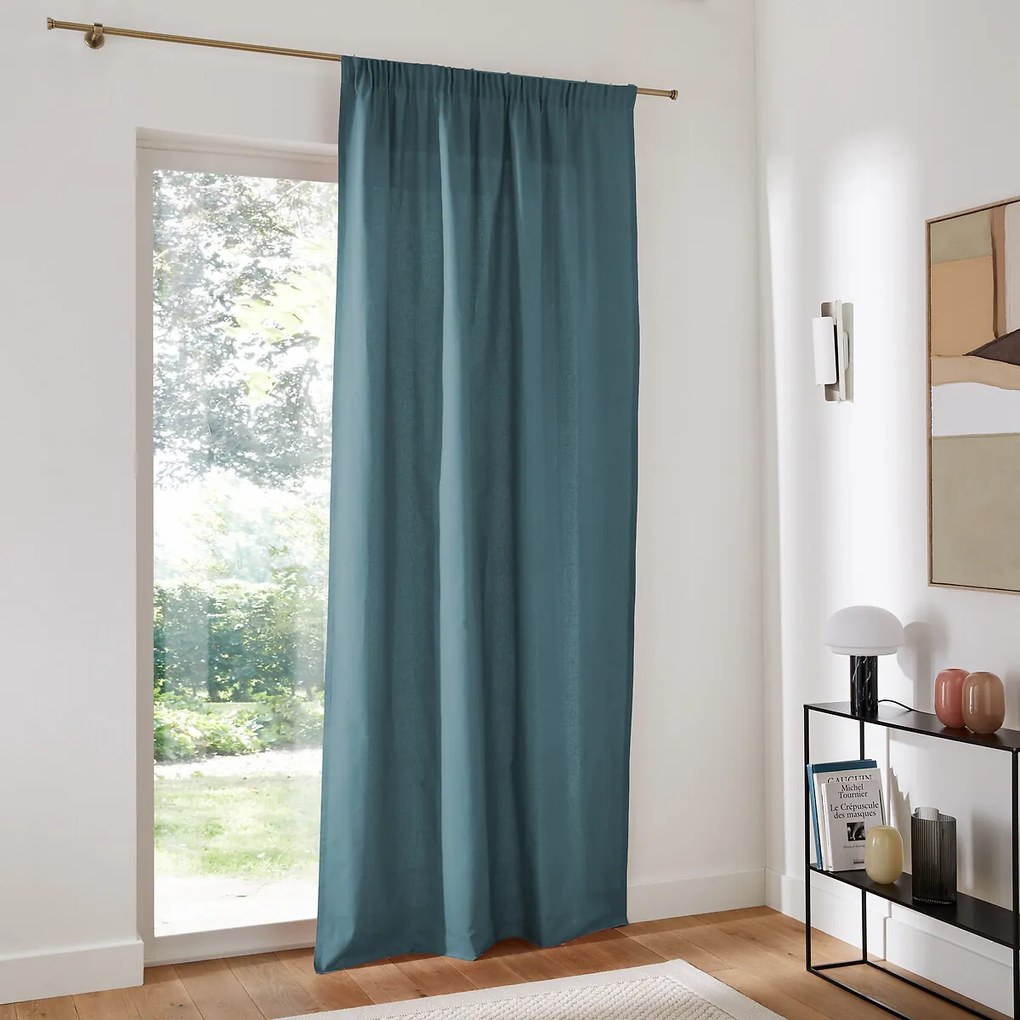 Puur katoenen gordijn, met aangerimpele bies en golf, Scenario