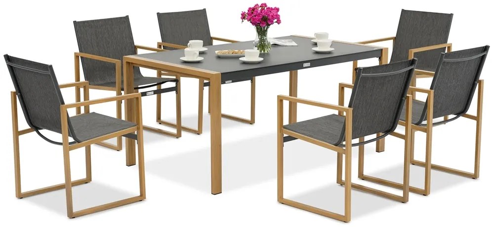 Tuinmeubelset voor 6 personen Lugo Garden Point antraciet