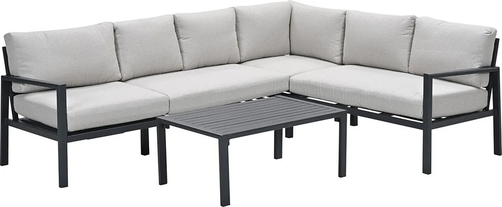 Garden Impressions Denver loungeset 4-delig rechts – donker grijs