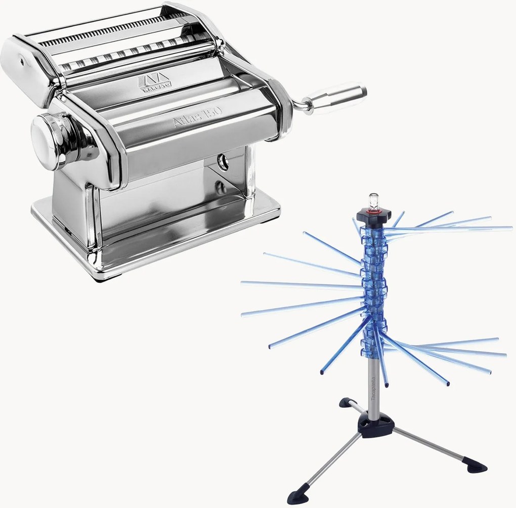 Pastamachine Atlas 150 Design met Tacapasta blauw, 2-delig