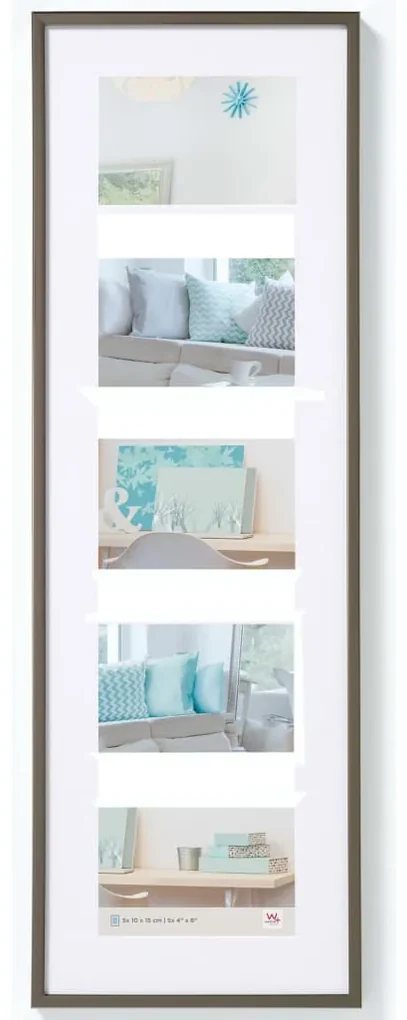 Walther Design Fotolijst New Lifestyle 5x 10x15 cm staalkleurig