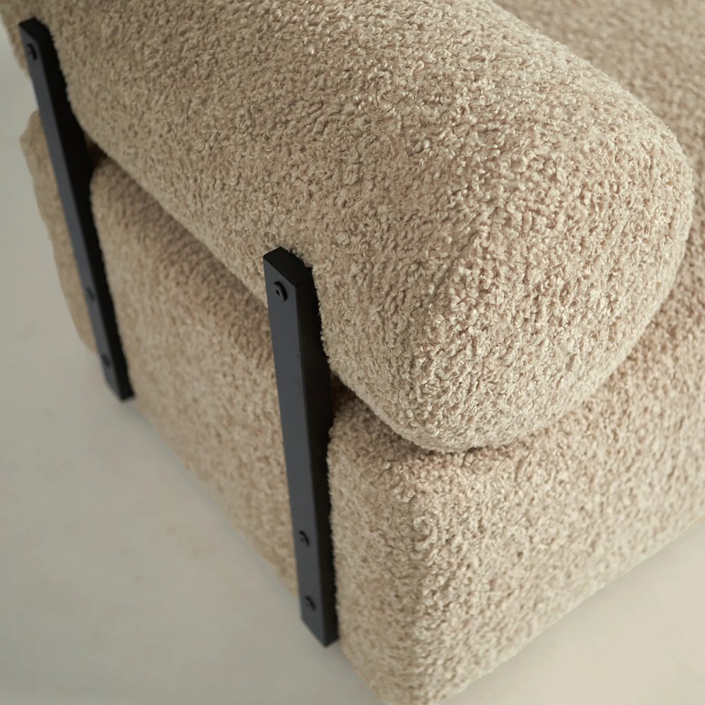 Fauteuil Met Ronde Rugleuning Ivoor