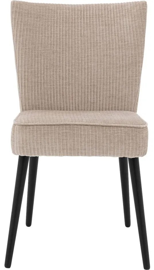 Goossens Eetkamerstoel Rob beige stof leuning, urban industrieel