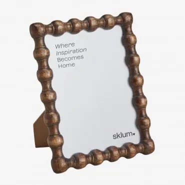 Tessaia Mangohouten Fotolijst Donker Handvat Hout & 15 X 20 Cm - Sklum