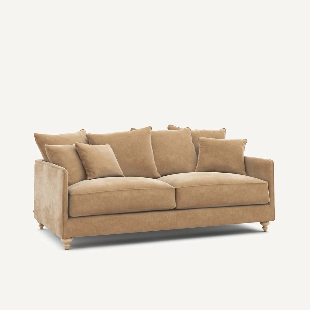 3-zits slaapbank in stonewashed fluweel, Lazare