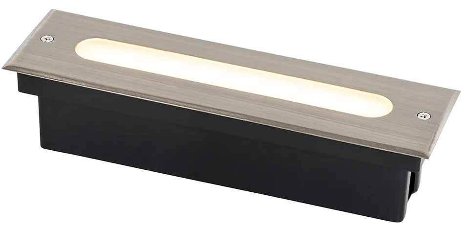 Moderne grondspot staal 30 cm incl. LED IP65 - Eline
