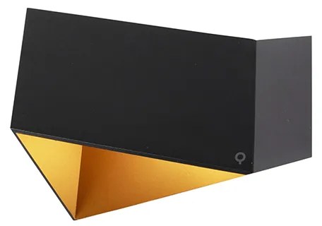 Design wandlamp zwart met gouden binnenkant - Fold Design, Modern G9 Binnenverlichting Lamp