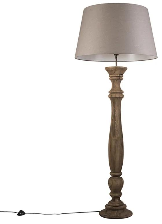 Vloerlamp Ritual naturel met kap 70cm oud grijs Landelijk / Rustiek rond Binnenverlichting Lamp