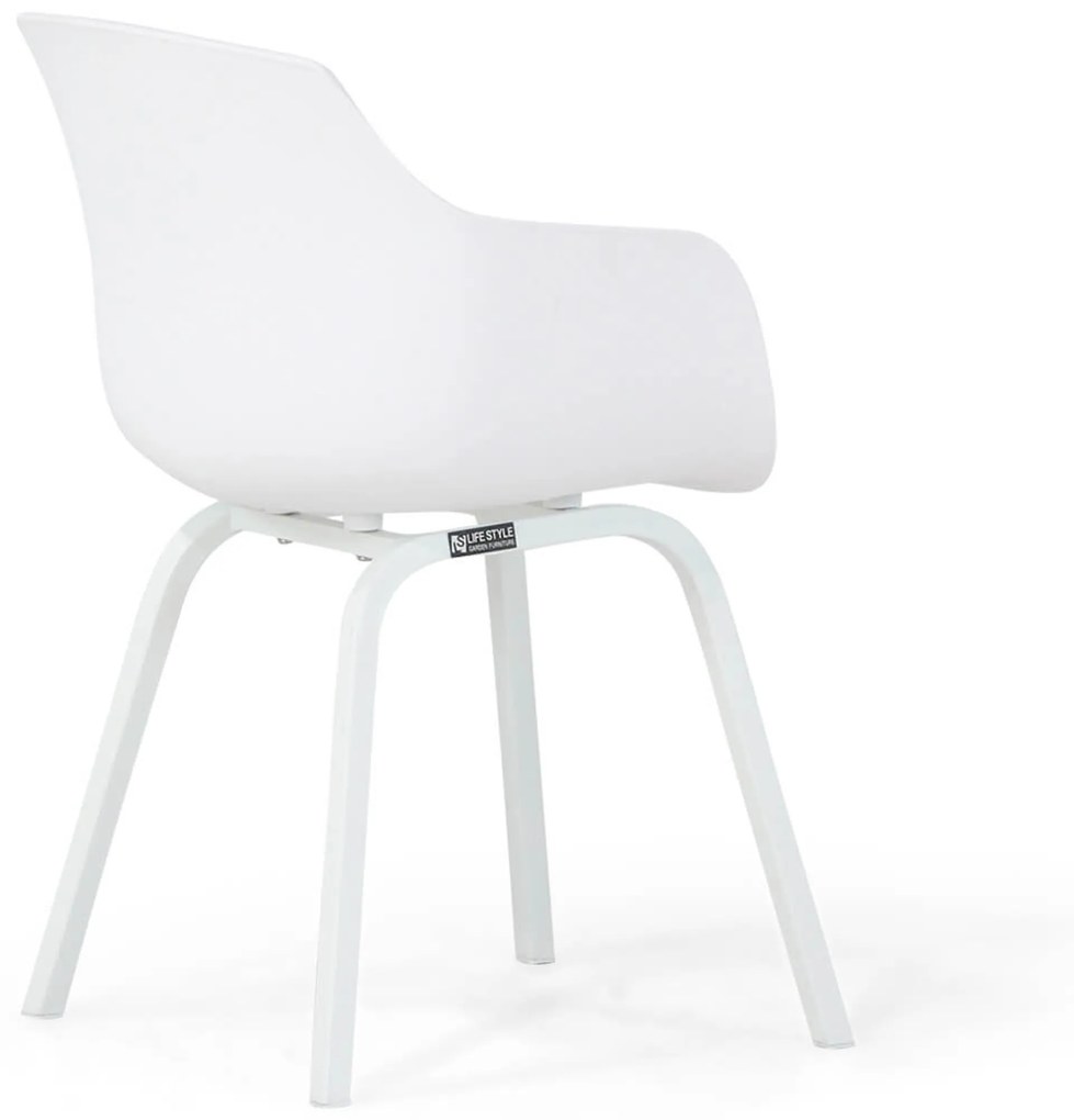 Tuinset 8 personen 330 cm Kunststof Wit Lifestyle Garden Furniture Salina/Florence