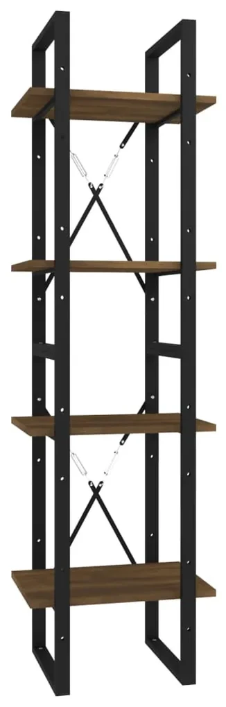 vidaXL Boekenkast 4-laags 40x30x140 cm bewerkt hout bruineikenkleurig