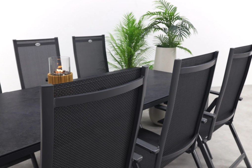 Hartman Napoli/Chaneo verstelbare tuinset - 220x100 cm. - 7-delig