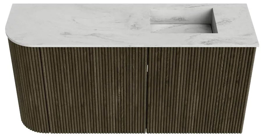 Mondiaz Joya DLux 80cm toiletmeubel ronding links shadow met wastafel faye rechts zonder kraangat opalo