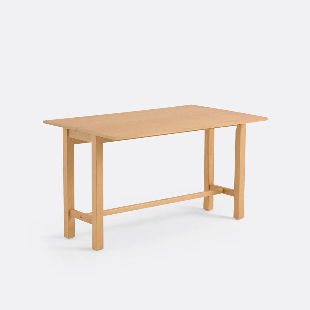 Consoletafel, grenen, grenenfineer en vlechtwerk, Gabin