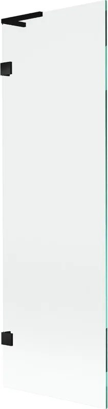 Mexen Lunar L badwand 1-deurs 60 x 150 cm, transparant, zwart - 897L-060-000-70-00