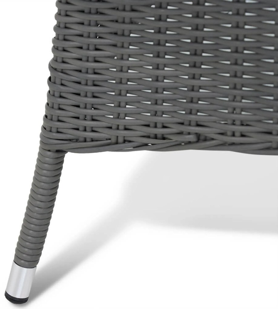 Dining Tuintafel Rond rond 120 cm Wicker Grijs Buckingham