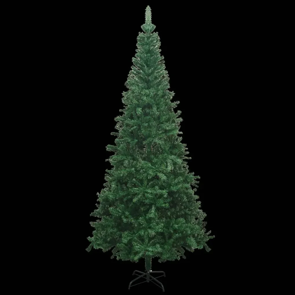 vidaXL Kunstkerstboom met LED's en kerstballen L 240 cm groen