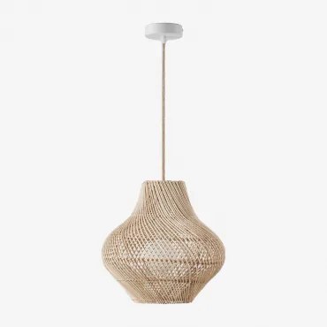 Hanglamp Van Rotan Magali Natuurlijk - Wit & Ø40 Cm - ↑35 Cm Magali - Sklum