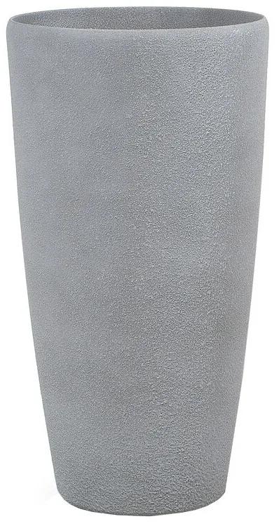 Bloempot grijs rond 39x39x75 cm ABDERA Beliani
