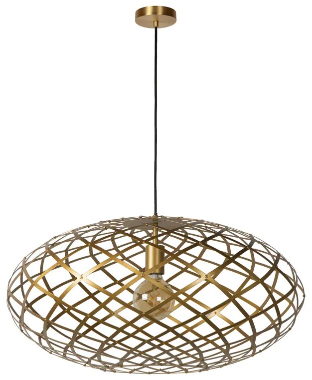 Lucide Wolfram hanglamp 65cm 1x E27 goud mat