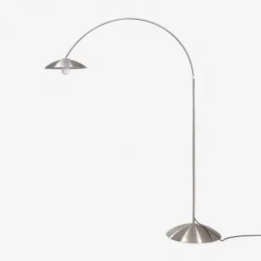 Lomira Ijzeren Buitenvloerlamp Grijs – Chroom - Sklum