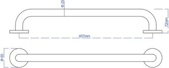 Plieger Vigo badgreep 45cm mat zwart