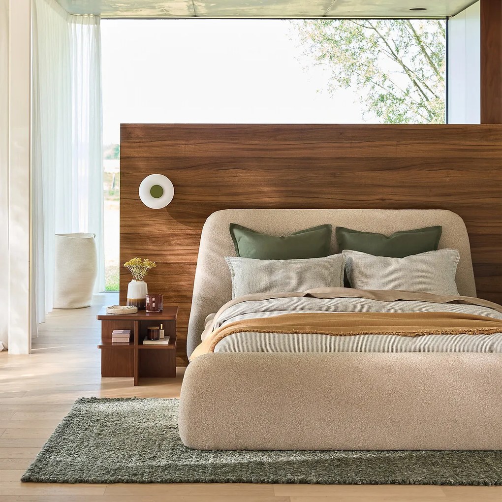 Wand- of plafondlamp, ijzer en opaline glas, diameter 21,5 cm, OMER