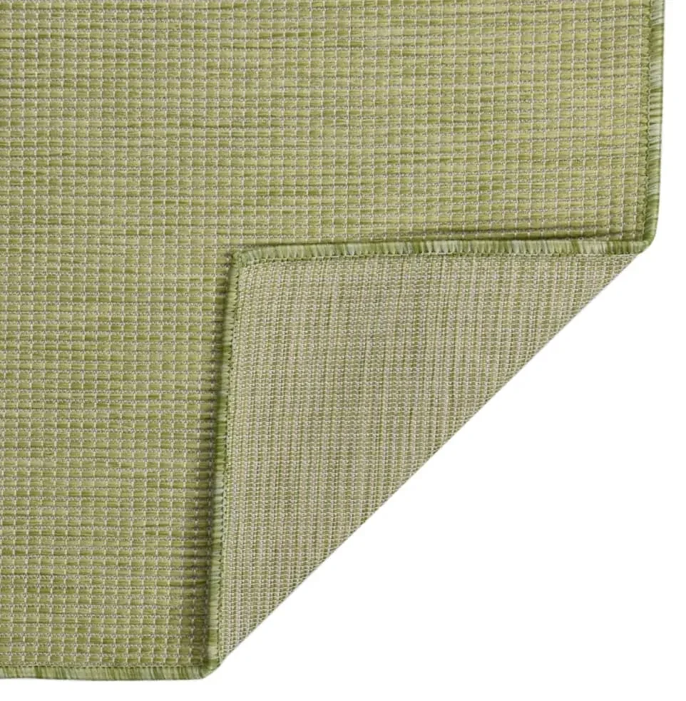 vidaXL Buitenkleed platgeweven 200x280 cm groen