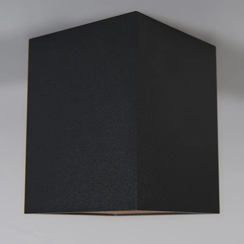Moderne Spot / Opbouwspot / Plafondspot zwart met goud - Quba delux Design, Modern GU10 kubus / vierkant Binnenverlichting Lamp