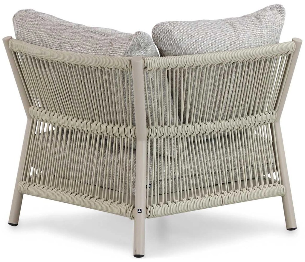 Hoek loungeset 6 personen Aluminium/rope Taupe Coco Sevilla