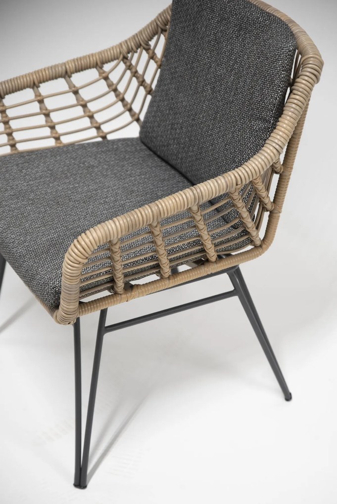4 Seasons Outdoor Cottage eetset met teak Louvre tafel 240 x 95 cm  Tuinset    houtkleur weerbestendig