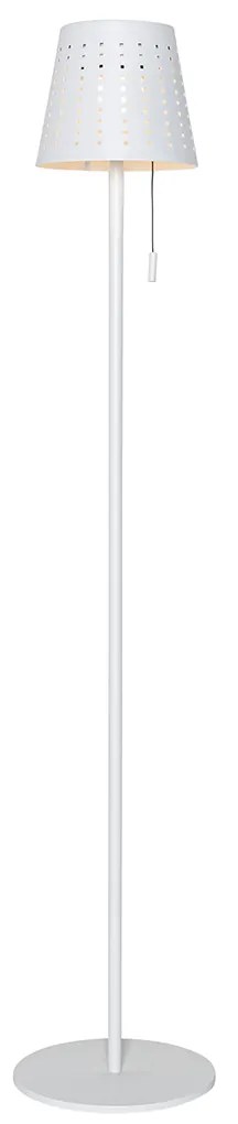 Buiten vloerlamp wit incl. LED 3-staps dimbaar op solar - Ferre