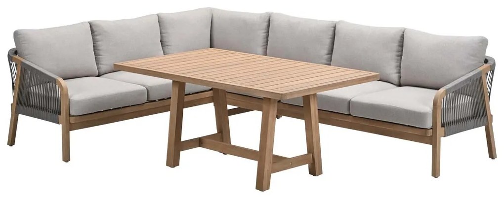 Garden Impressions Alora lounge dining set 3-delig links - grey sand
