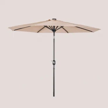 Parasol Ø270 Cm Met Licht In Stof En Staal Uzombras Licht Make Up - Sklum