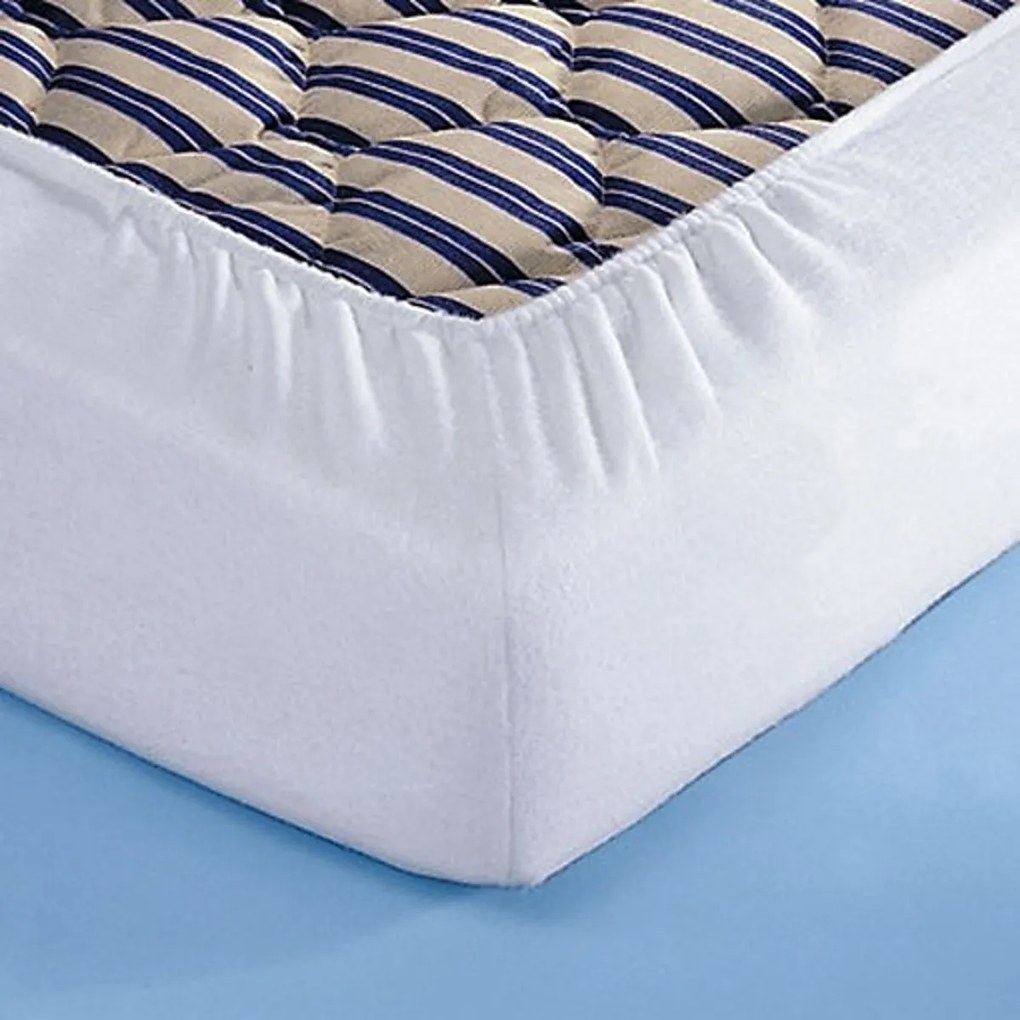 Matrasbeschermer, badstof katoen, anti-mijt, kap van 25 cm