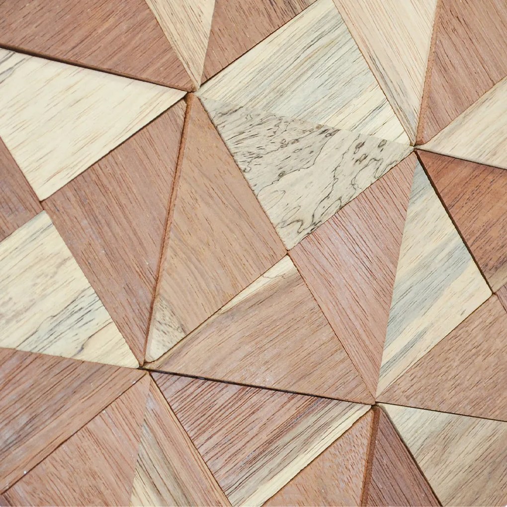 3D Houten Wandpaneel | Merbau Hout | 30×30 cm | Wanddecoratie