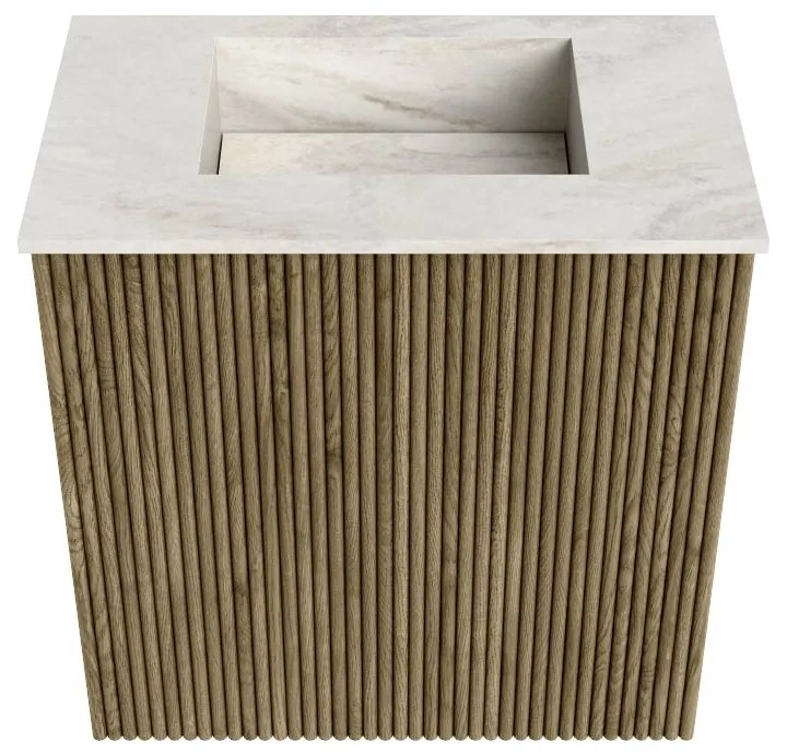 Mondiaz Joya DLux 40cm toiletmeubel dusk met wastafel faye midden zonder kraangat ostra