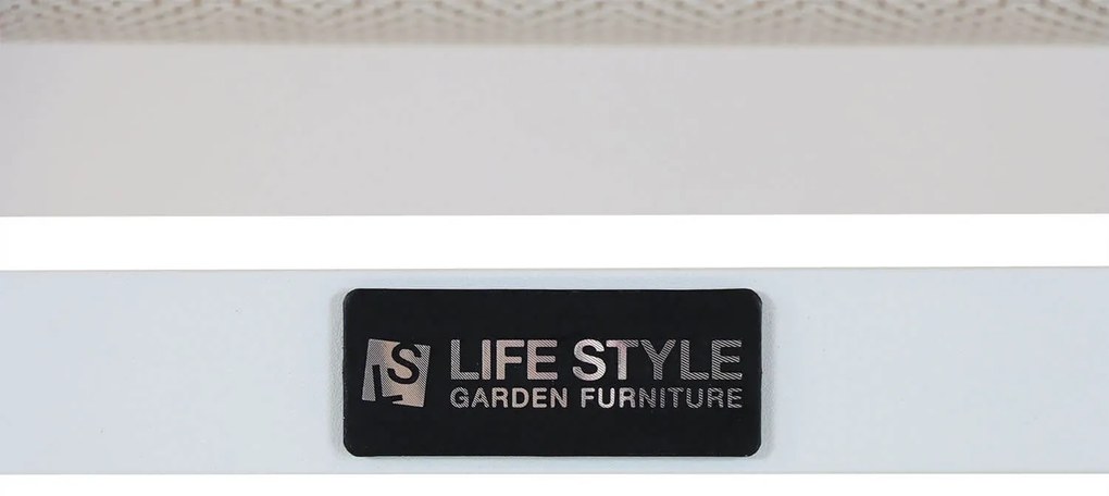 Tuinset 4 personen 180 cm Aluminium/textileen Wit Lifestyle Garden Furniture Fiora/Cardiff