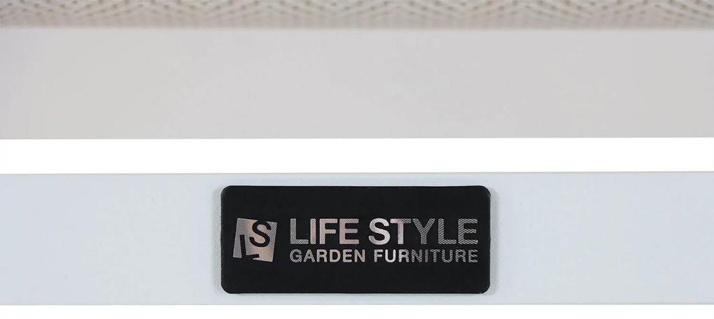 Tuinset 6 personen 260 cm Aluminium/textileen Wit Lifestyle Garden Furniture Fiora/Los