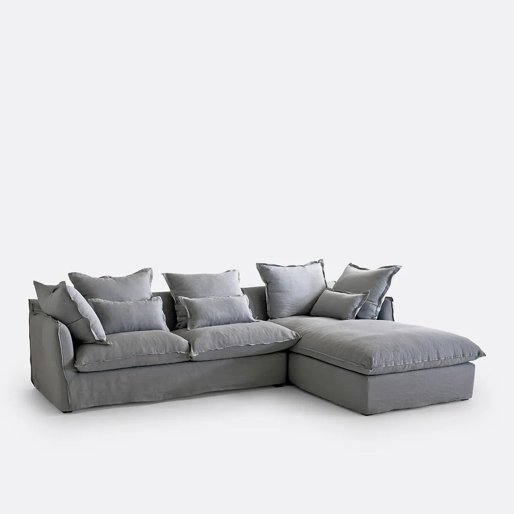 Hoes in linnen voor hoekbank Odna