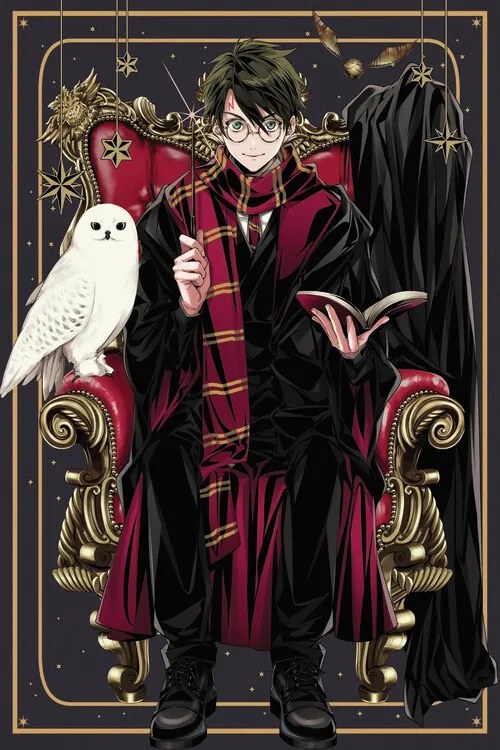 Kunstafdruk Harry Potter - Anime style, (26.7 x 40 cm)