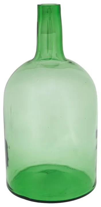 Wijnfles vaas - groen - ø19x40 cm