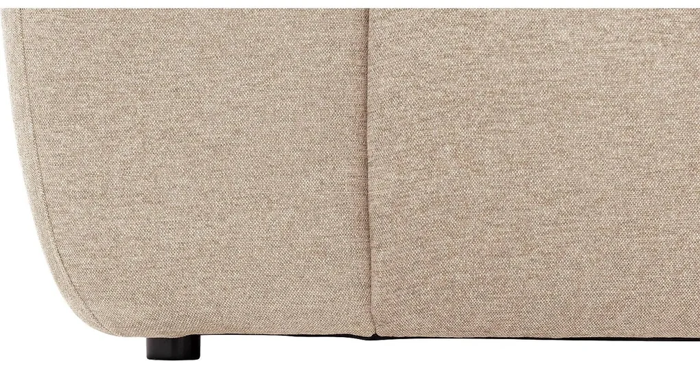Goossens Excellent Bank Kubus - 30 X 30 Cm Stiksel wit, stof, 1,5-zits, modern design met chaise longue rechts