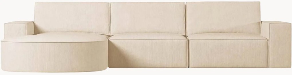 Corduroy hoekbank Carlo Rounded (4-zits)