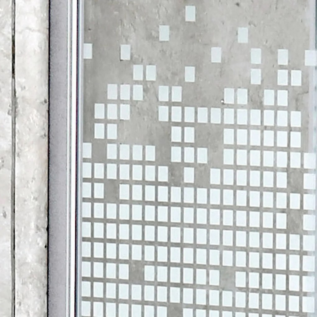 Kerra Pixel douchecabine vierkant 90x90cm chroom met douchebak
