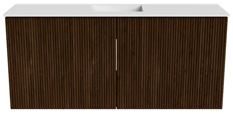 Mondiaz Joya 90cm toiletmeubel walnut met wastafel faye midden 1 kraangat talc