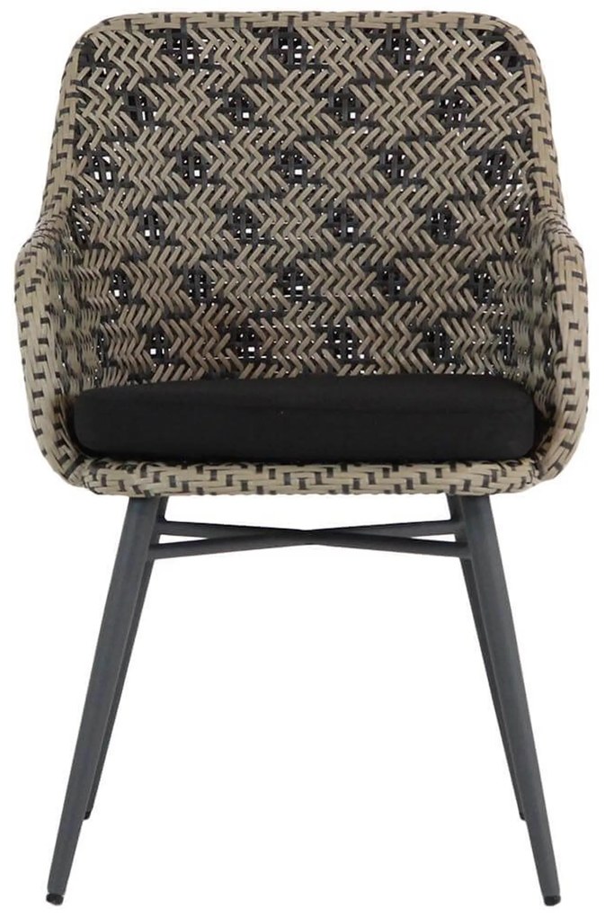 Tuinset 6 personen 260 cm Wicker Zwart Lifestyle Garden Furniture Crossway/Trente