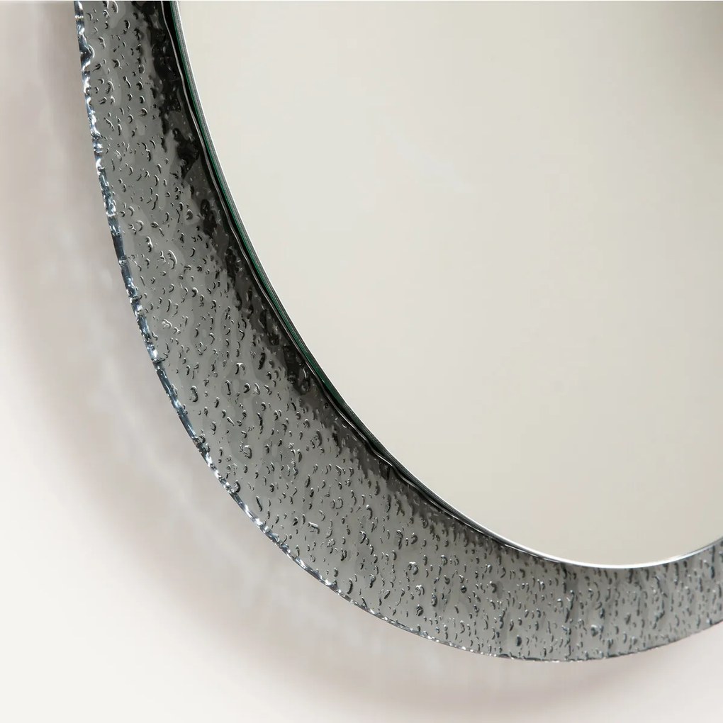 Ronde spiegel, rand van gerookt glas, diameter 69,2 cm, ONDYNE